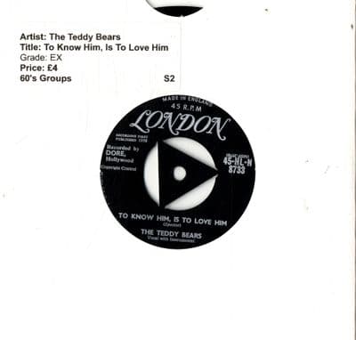 Teddy Bears - To Know Him Is To Love Him/Don't You Worry My Little Pet (HLN 8733) Ex