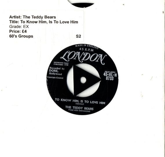 Teddy Bears - To Know Him Is To Love Him/Don't You Worry My Little Pet (HLN 8733) Ex