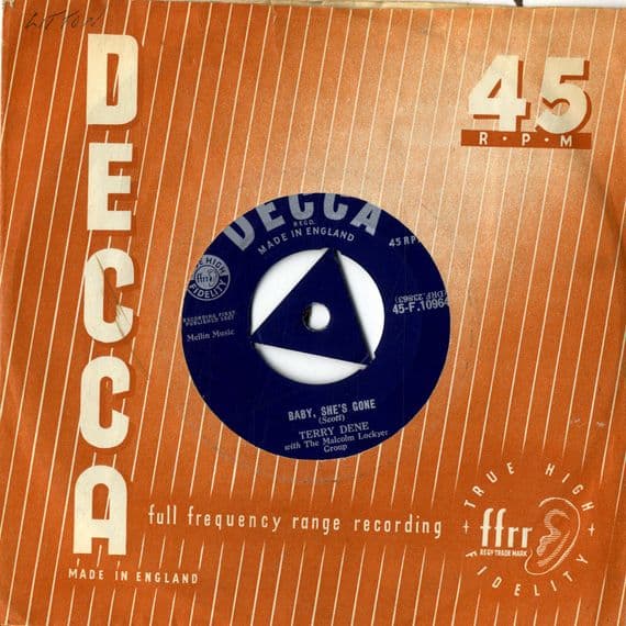 Terry Dene - Baby, She's Gone/Lucky Lucky Bobby (F 10694)