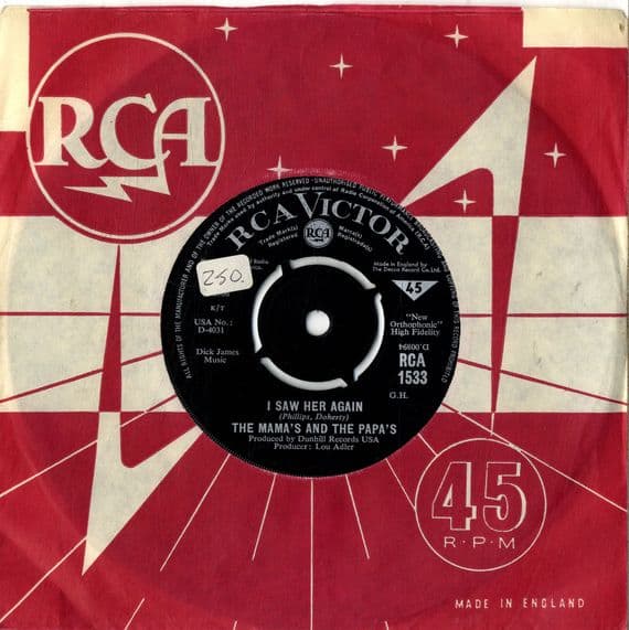 The Mama's and The Papa's - I Saw Her Again/Even If I Could (1533) M-