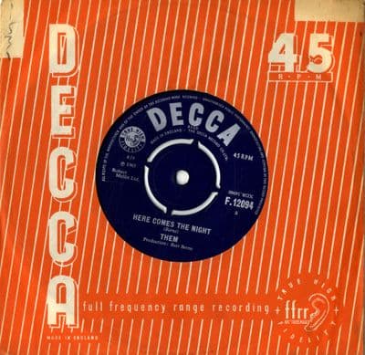 Them - Here Comes The Night/All For Myself (F 12094)  Ex