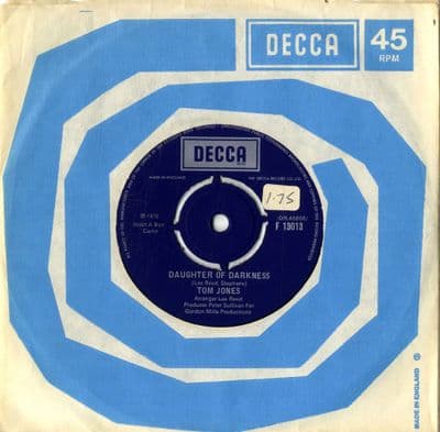 Tom Jones - Daughter Of Darkiness/Tupelo Mississippi Flash (F 13013)  M-