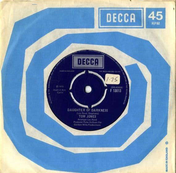 Tom Jones - Daughter Of Darkiness/Tupelo Mississippi Flash (F 13013)  M-