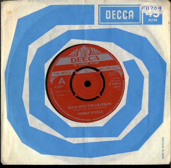 Tommy Steele - Rock With The Caveman/Elevator Rock (F 13813) M-