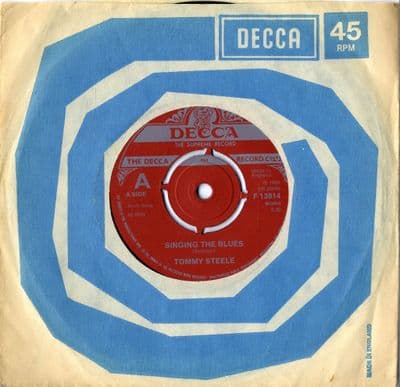 Tommy Steele - Singing The Blues/Knee Deep In The Blues (F 13814) M-