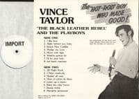 Vince Taylor and The Playboys - Black Leather Rebel (REB 001) - Test Pressing - Ex/M-