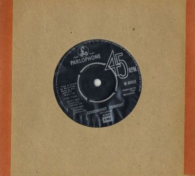 Wings - Goodnight Tonight/Daytime Nightime Suffering (R 6023) M-