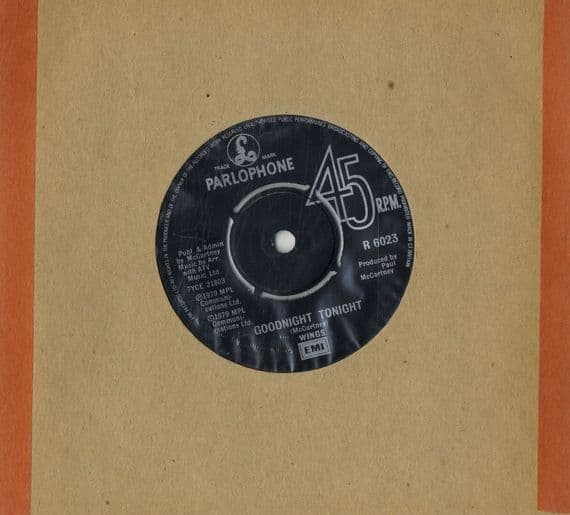 Wings - Goodnight Tonight/Daytime Nightime Suffering (R 6023) M-