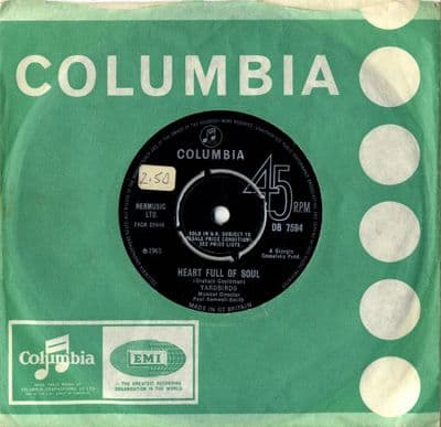 Yardbirds - Heart Full Of Soul/Steeled Blues (DB 7594) Ex