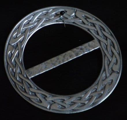 Extra Large Ladycrow Pewter Scarf Ring "Celtic Knot "