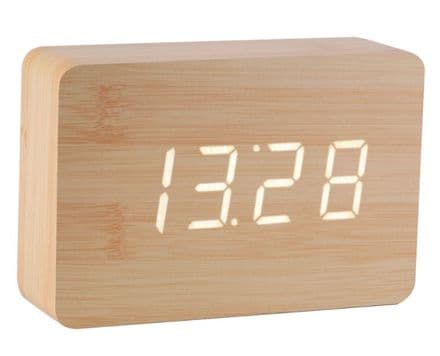 Gingko Brick Click Clock - Beech