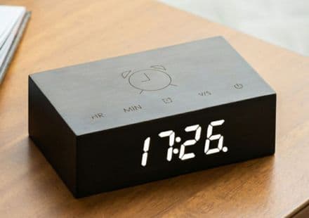 Gingko Flip Click Clock - Black