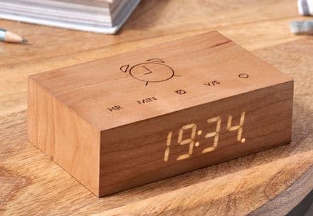 Gingko Flip Click Clock - Cherry