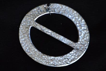Ladycrow Pewter Scarf Ring "Beaten Circle"