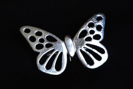 Ladycrow Pewter Scarf Ring "Butterfly"