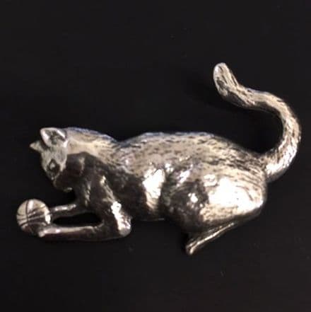 Ladycrow Pewter Scarf Ring "Cat"