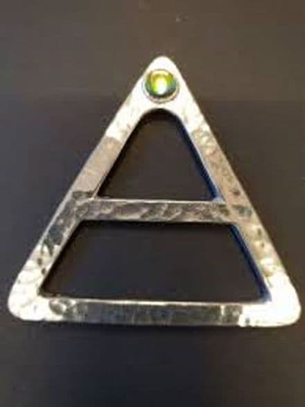 Ladycrow Pewter Scarf Ring "Triangle"