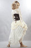 Angelina Cream Satin & Lace Skirt