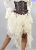 Angelina Cream Satin & Lace Skirt
