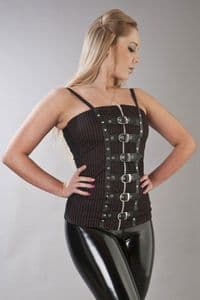 Biker Punk Rock Black & Red Top
