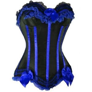 Black & Blue Lace Corset