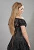Black Brocade Steampunk Corset With Pocket Watch