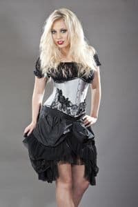 Black Taffeta Elvira Skirt