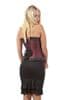 Burgundy Lily Zip Front Corset