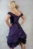 Dita Corset Dress In Purple Taffeta & Black Lace