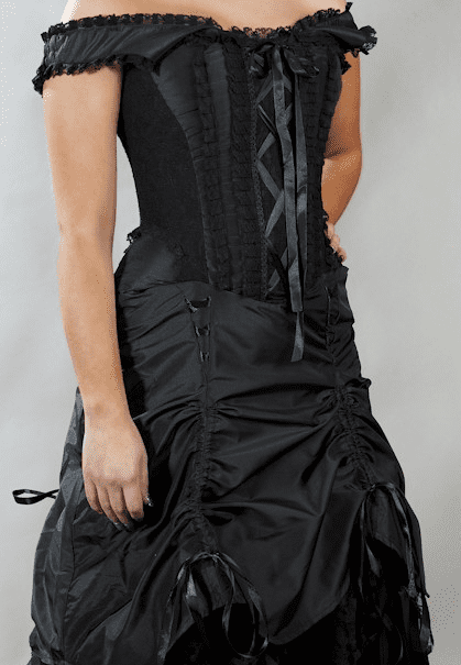 knee length dresses for ladies DITA LACE TRIM NECKLINE LONG SLEEVE RUCHED DETAIL MESH MAXI DRESS