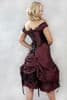 Dita Dress Burgundy Taffeta & Lace