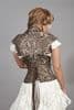Geisha bolero in Brown & Gold scroll brocade