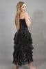 Black Satin Halter-Neck Corset, Burlesque, Moulin Rouge Corset With Straps