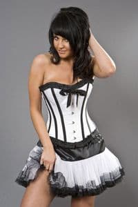 Lily White Satin Corset