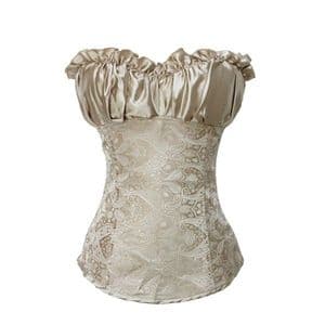 Gold Glitter Corset. Beautiful gold satin glitter corset fullt boned