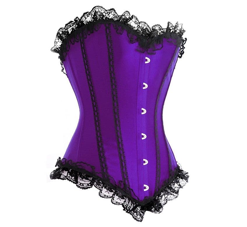 Colley Purple Satin Overbust Corset main image 0