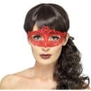 Red Embroidered Lace Eyemask