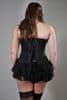 Rock Plus Size Corset In Black Twill