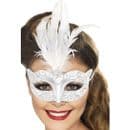 Silver Glitter Venetian Eyemask