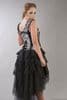 Silver Satin Flock Ophelie Dress
