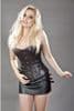 Steampunk Faux Leather Buckled Corset (brown/black)