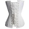 White Satin Long Lined Corset