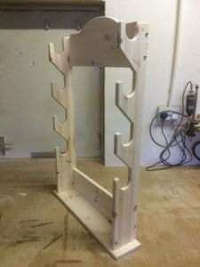 Air Rifle Gun Rack for 4 guns with bottom shelf Free Standing Or Wall ...