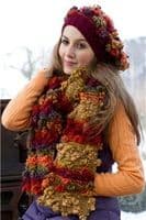 007  GRUNDL FLOWER COLOR COLOUR  CHUNKY KNITTING YARN FREE HAT & SCARF PATTERN