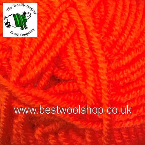 012 BRIGHT ORANGE - GRUNDL PERFINO ARAN WITH WOOL KNITTING YARN