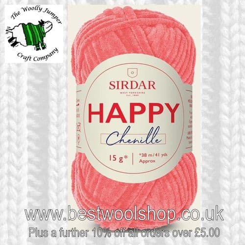 013 FUZZY - SIRDAR HAPPY CHENILE KNITTING & CROCHET YARN - 15G BALL