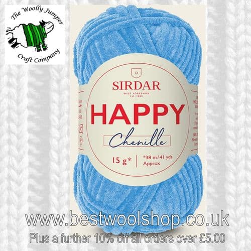 017 BON BON - SIRDAR HAPPY CHENILE KNITTING & CROCHET YARN - 15G BALL