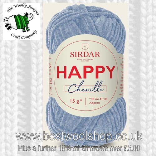 018 TWINKLE - SIRDAR HAPPY CHENILE KNITTING & CROCHET YARN - 15G BALL