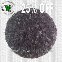 02 SILVER - ZIP MIDNIGHT GLITTER LADDER TRELLIS SCARF & NECKLACE YARN 25% OFF