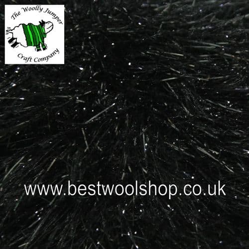 0230 BLACK - KING COLE TINSEL CHUNKY KNITTING YARN